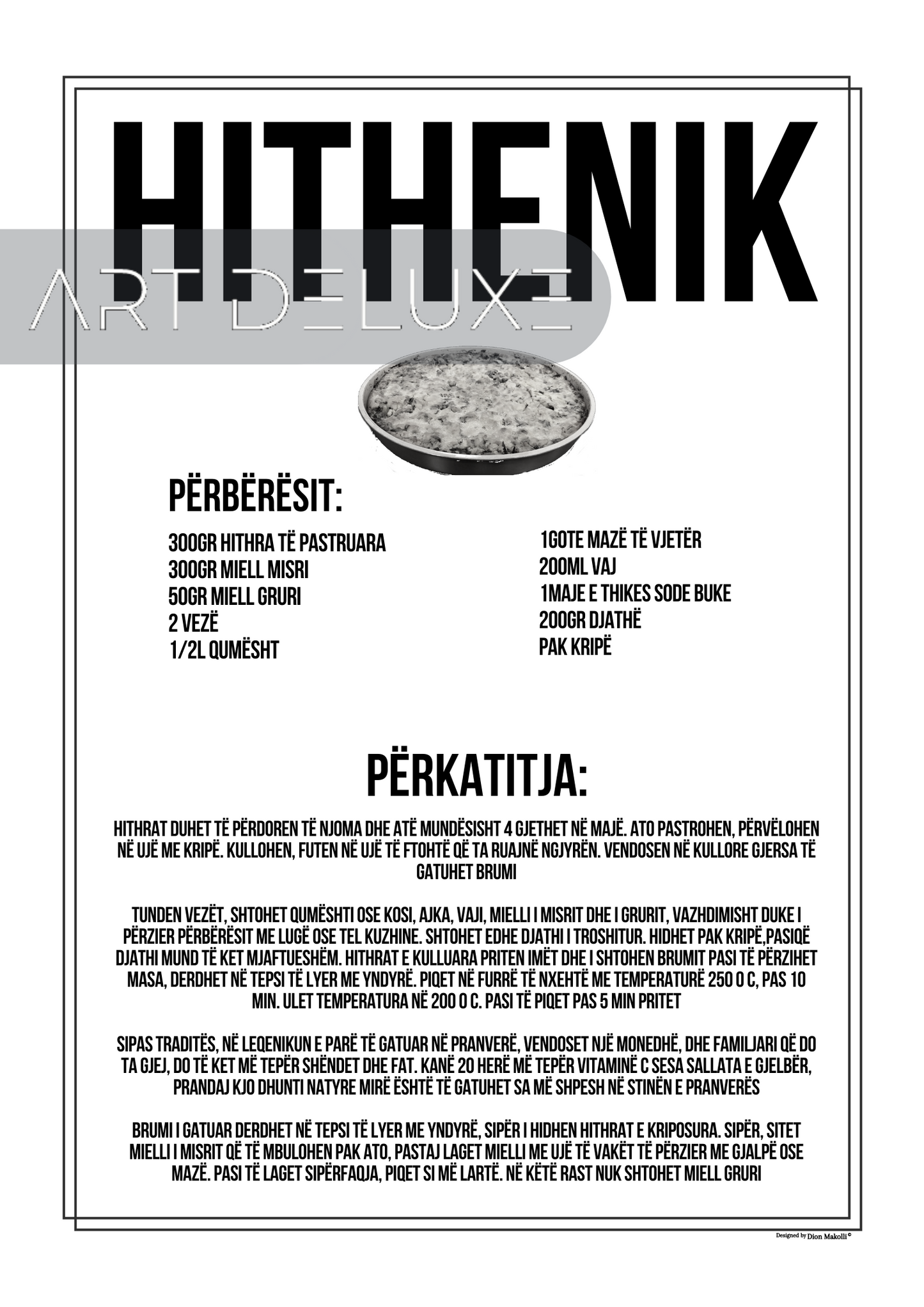 Hithenik - Albanskt Recept Poster