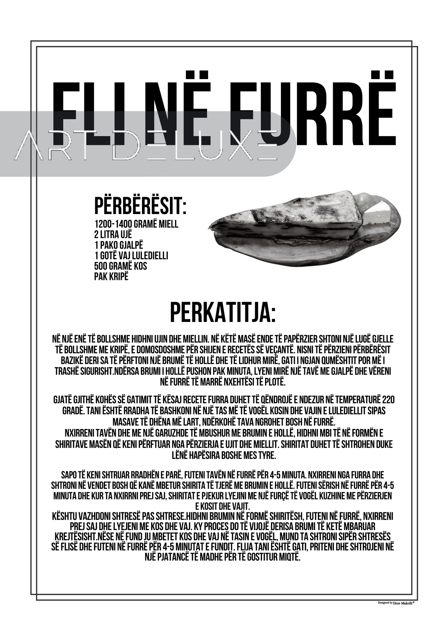 Fli Ne Furre - Albanskt Recept Poster