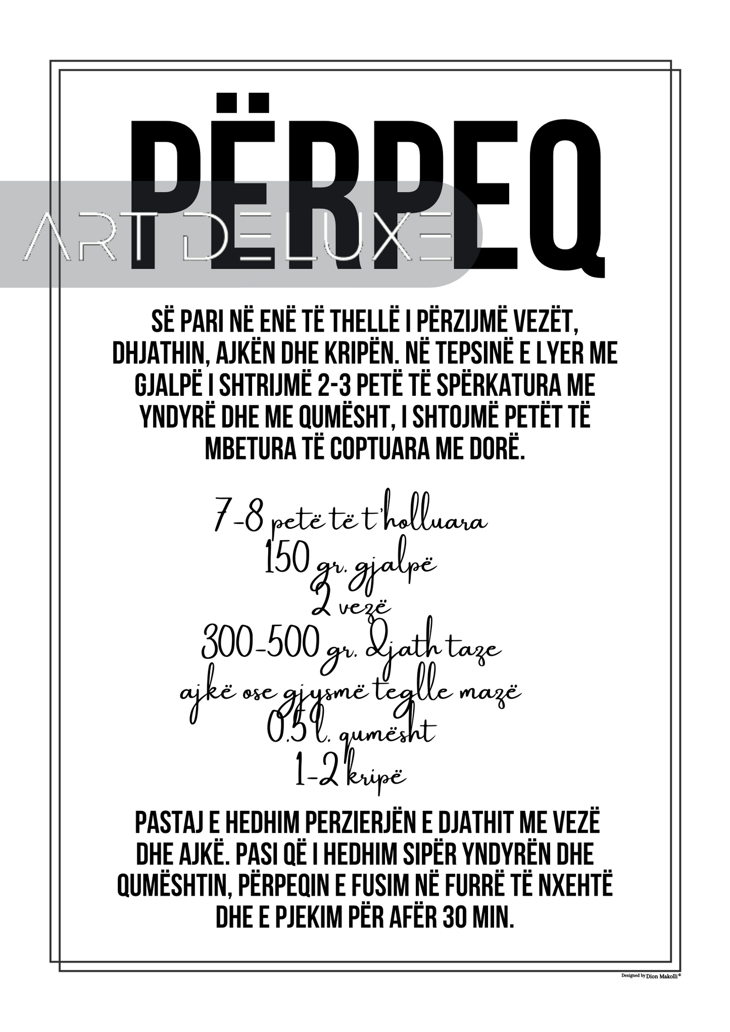 Perpeq - Albanskt Recept Poster