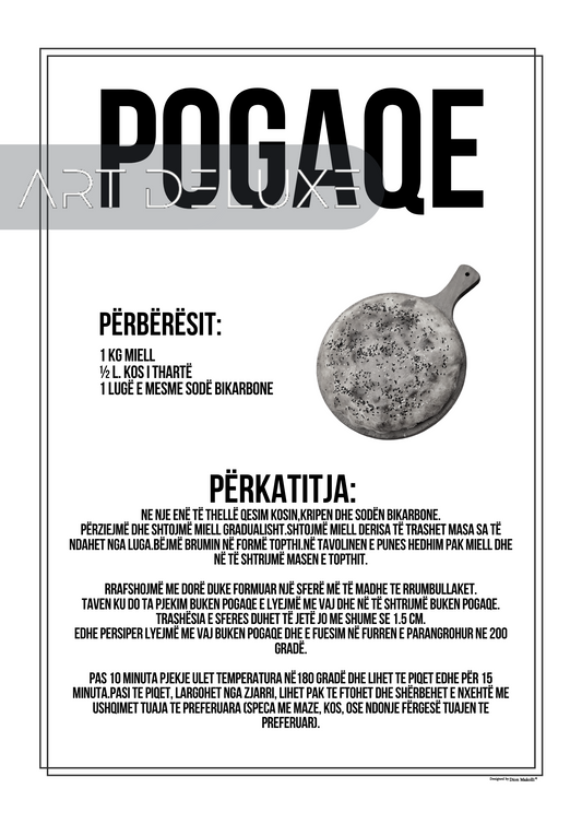 Pogaqe - Albansk Recept - Poster