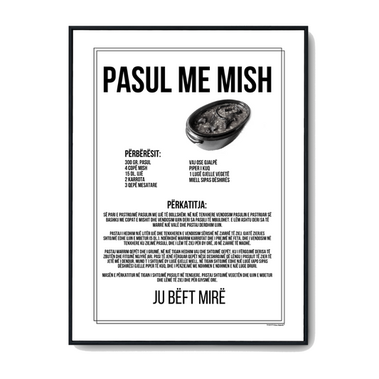 Pasul Me Mish - Albanskt Recept Poster