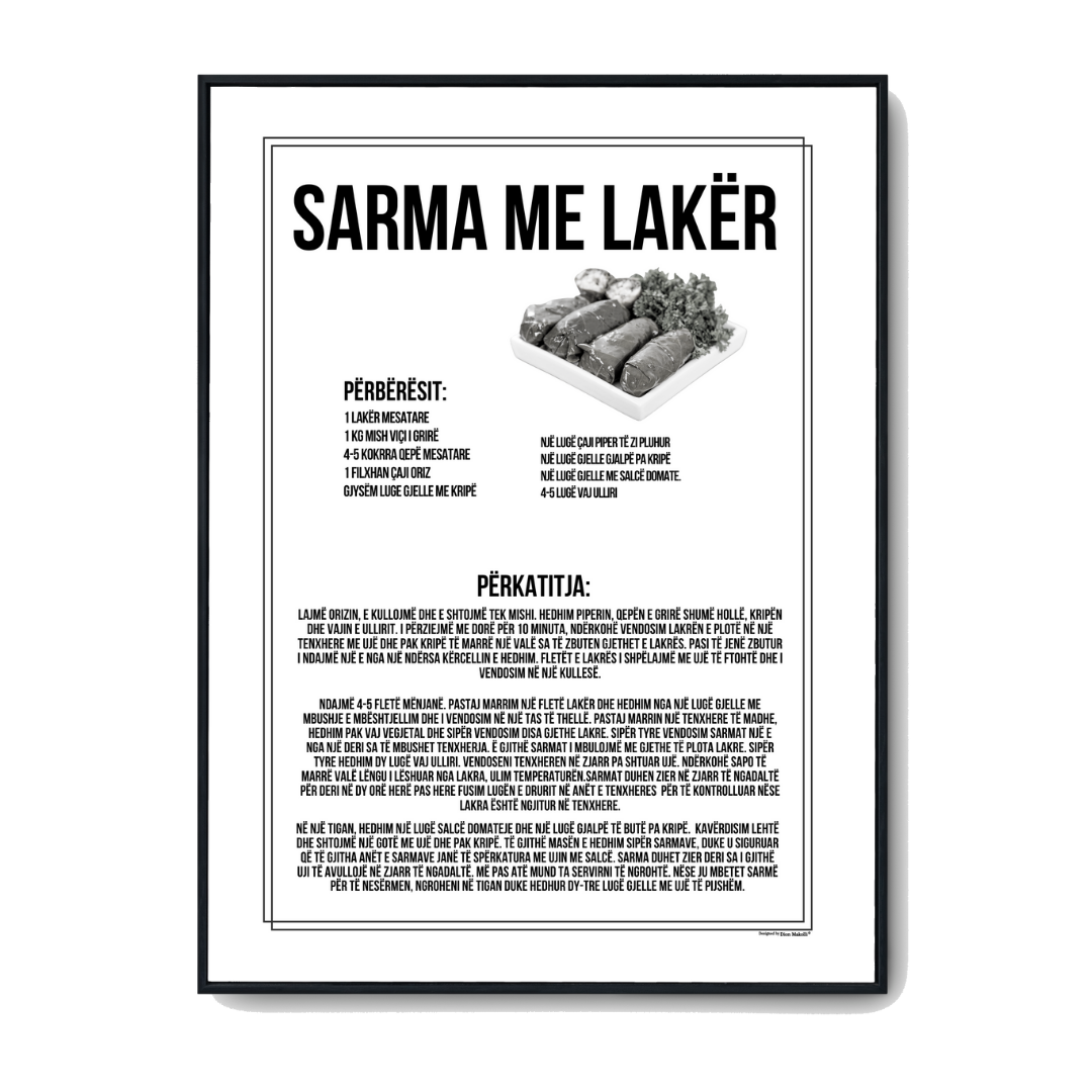 Sarma Me Laker - Albanskt Recept Poster
