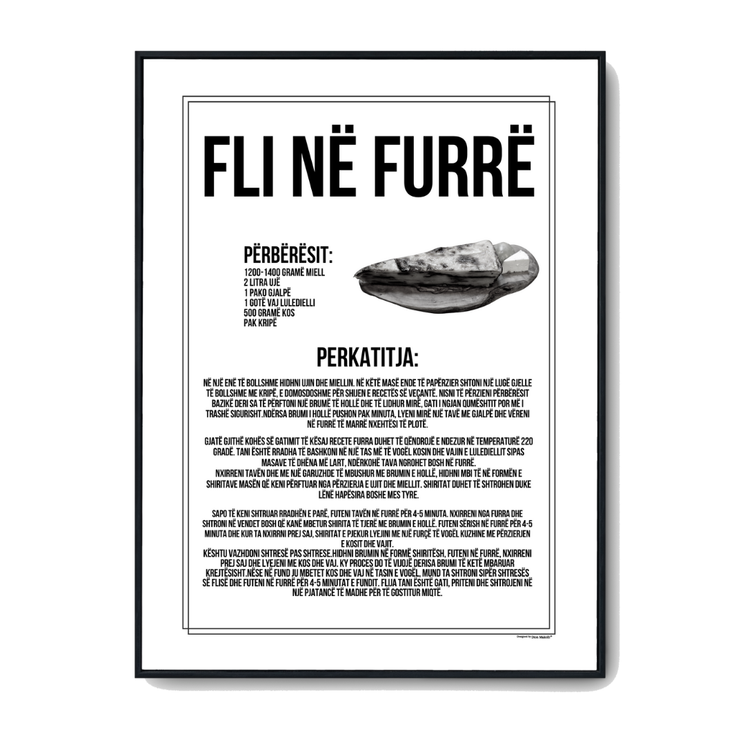 Fli Ne Furre - Albanskt Recept Poster
