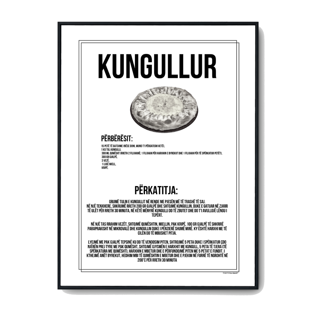 Kungullur - Albanskt Recept Poster